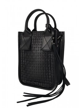 Сумка mini натуральна шкіра чорний 8382-11