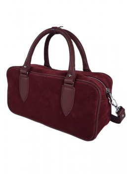 Сумка cross body замша бордо 8400-11