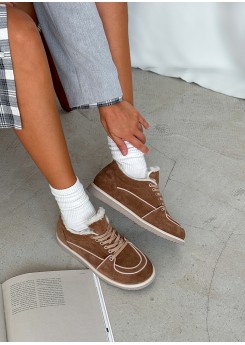 Кросівки жіночі зимові BAREFOOT замша brown 8221-28 Кросівки жіночі зимові BAREFOOT замша brown 8221-28