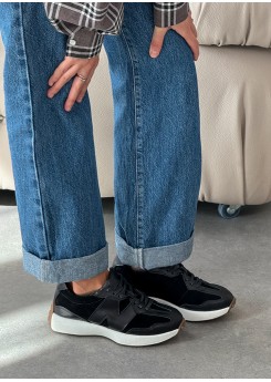 Кроссовки женские кожаные черные Balance 8228-28