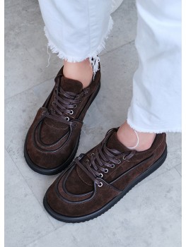 Кеды женские замшевые Barefoot коричневые 8426-28 Кеды женские замшевые Barefoot коричневые 8426-28