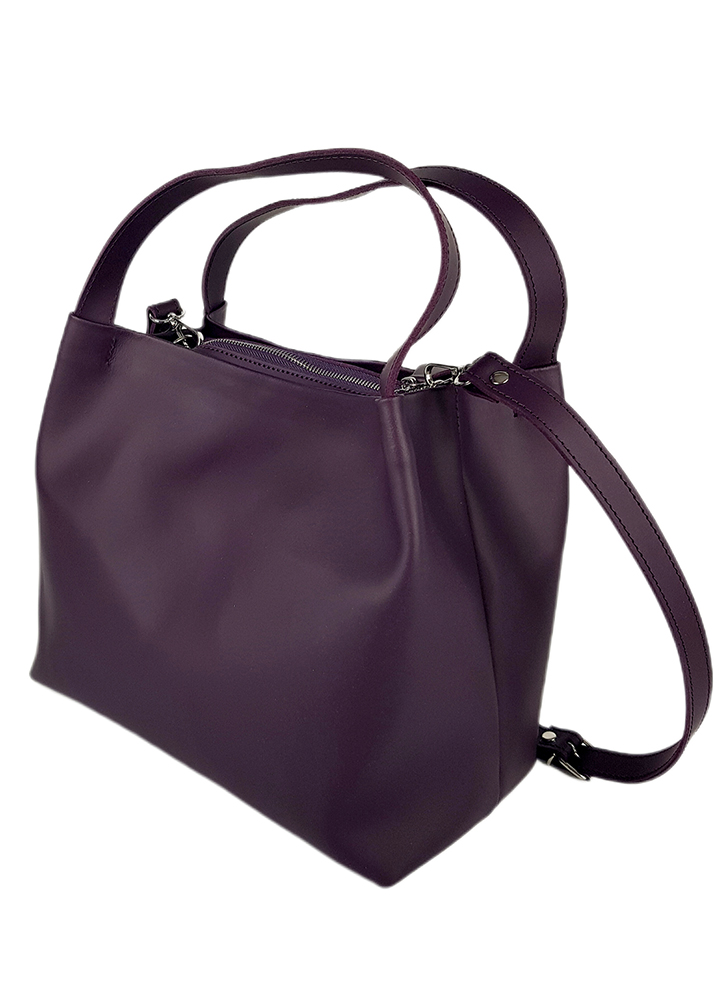 Сумка BIG натуральна шкіра бургунді 8485-11