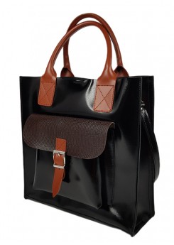Сумка BIG натуральна шкіра чорний 8486-11