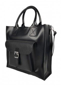 Сумка BIG натуральна шкіра чорний 8487-11