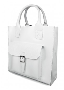 Сумка BIG натуральна шкіра білий 8491-11