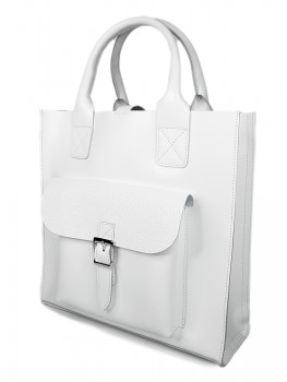 Сумка BIG натуральна шкіра білий 8491-11