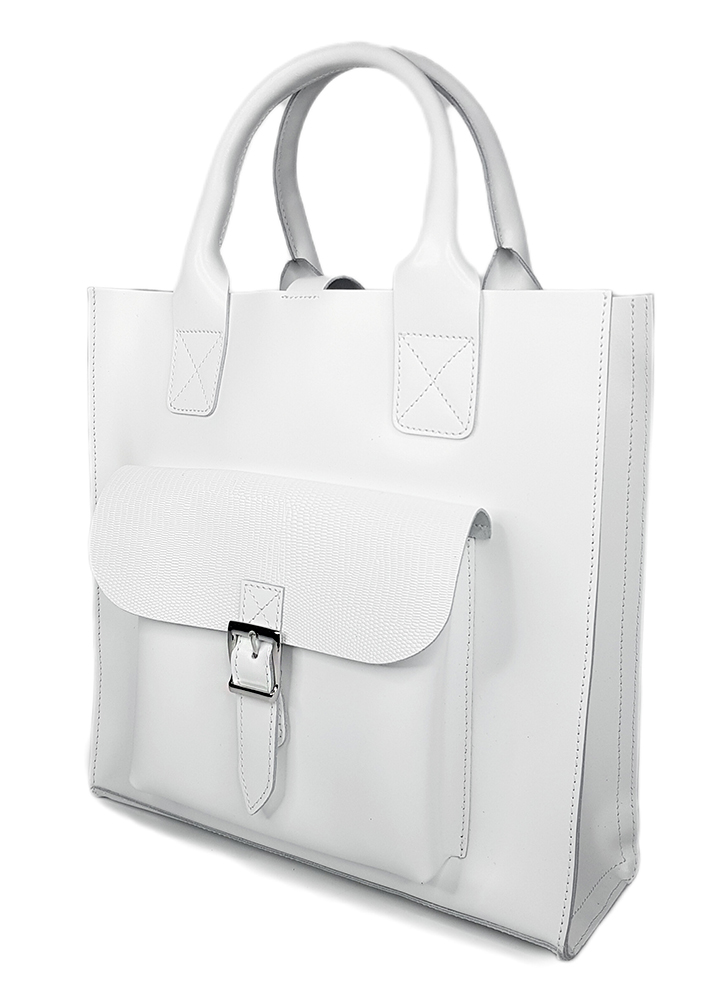 Сумка BIG натуральна шкіра білий 8491-11