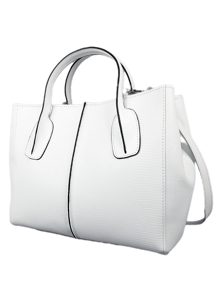 Сумка BIG натуральна шкіра білий 8493-11