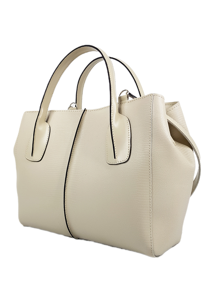 Сумка BIG натуральна шкіра беж 8495-11