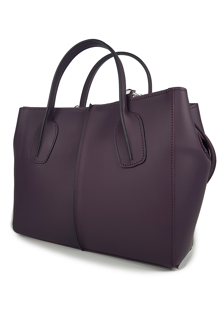 Сумка BIG натуральна шкіра бургунді 8501-11