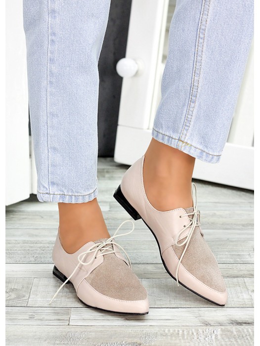 Туфлі лодочки жіночі шкіряні бежеві Kelly 7490-28