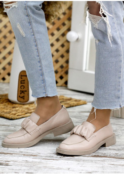 Туфли женские кожаные бежевые Derbi 7778-28