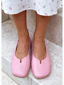 Туфли балетки розовые Barefoot кожаные 8695-28 Туфли балетки розовые Barefoot кожаные 8695-28