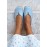 Туфли балетки голубые Barefoot кожаные 8698-28