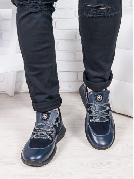 Мужские кроссовки т.синий 6882-28