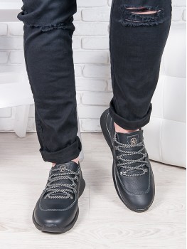 Мужские кроссовки кожа флотар 6886-28