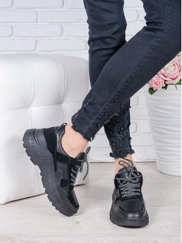 Кроссовки кожа Balenc!aga черные 6996-28 Кроссовки кожа Balenc!aga черные 6996-28